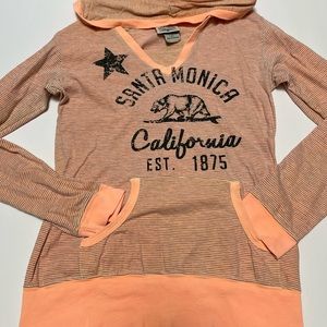 Womens Salt Creek Premium Souvenir Santa Monica Hoodie Top Size Large  JD